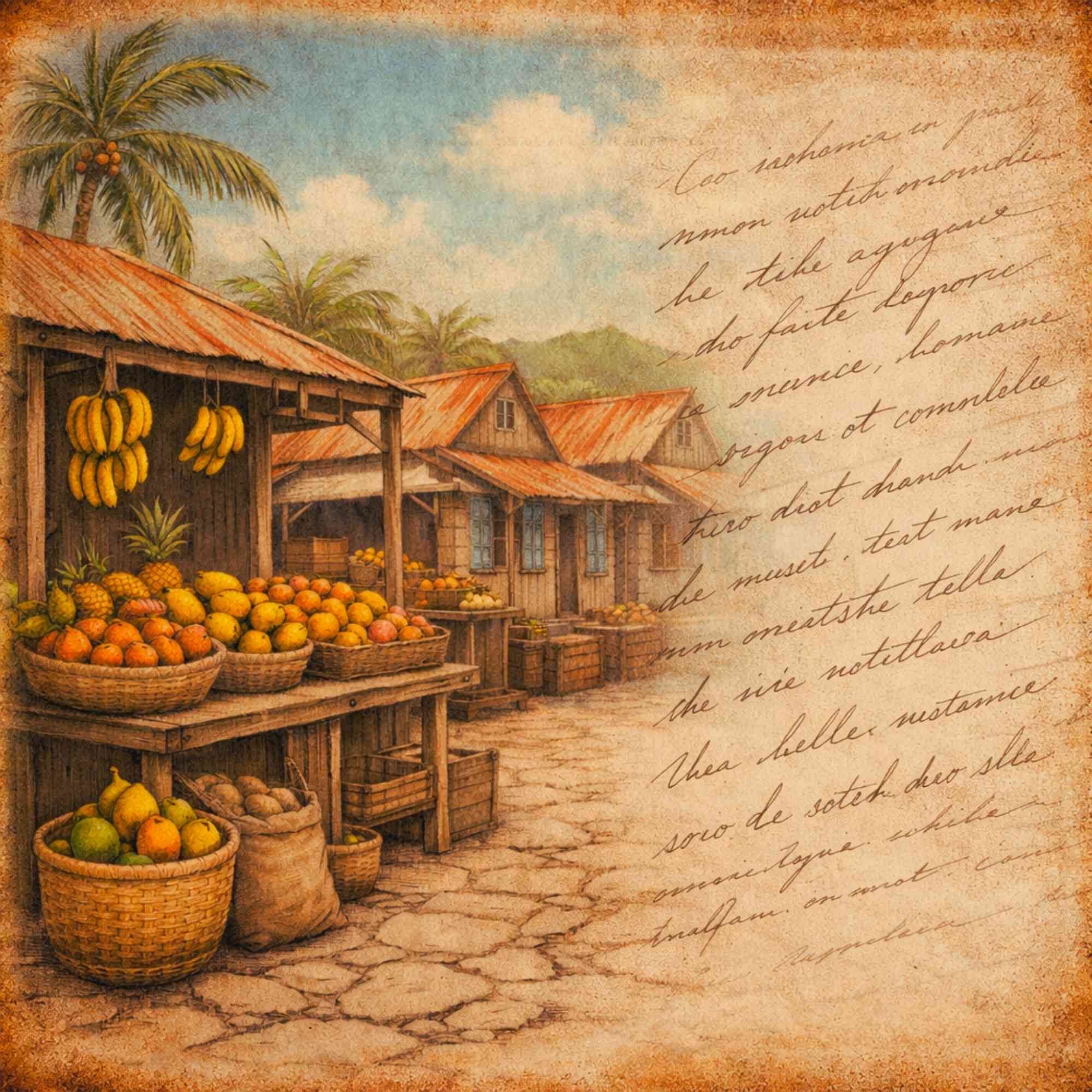 Kit Junk Journal Vintage Guadeloupe, 16 Papiers Numériques 12x12, Scrapbooking Tropical, Papeterie Artisanale, Téléchargement Instantané ZIP