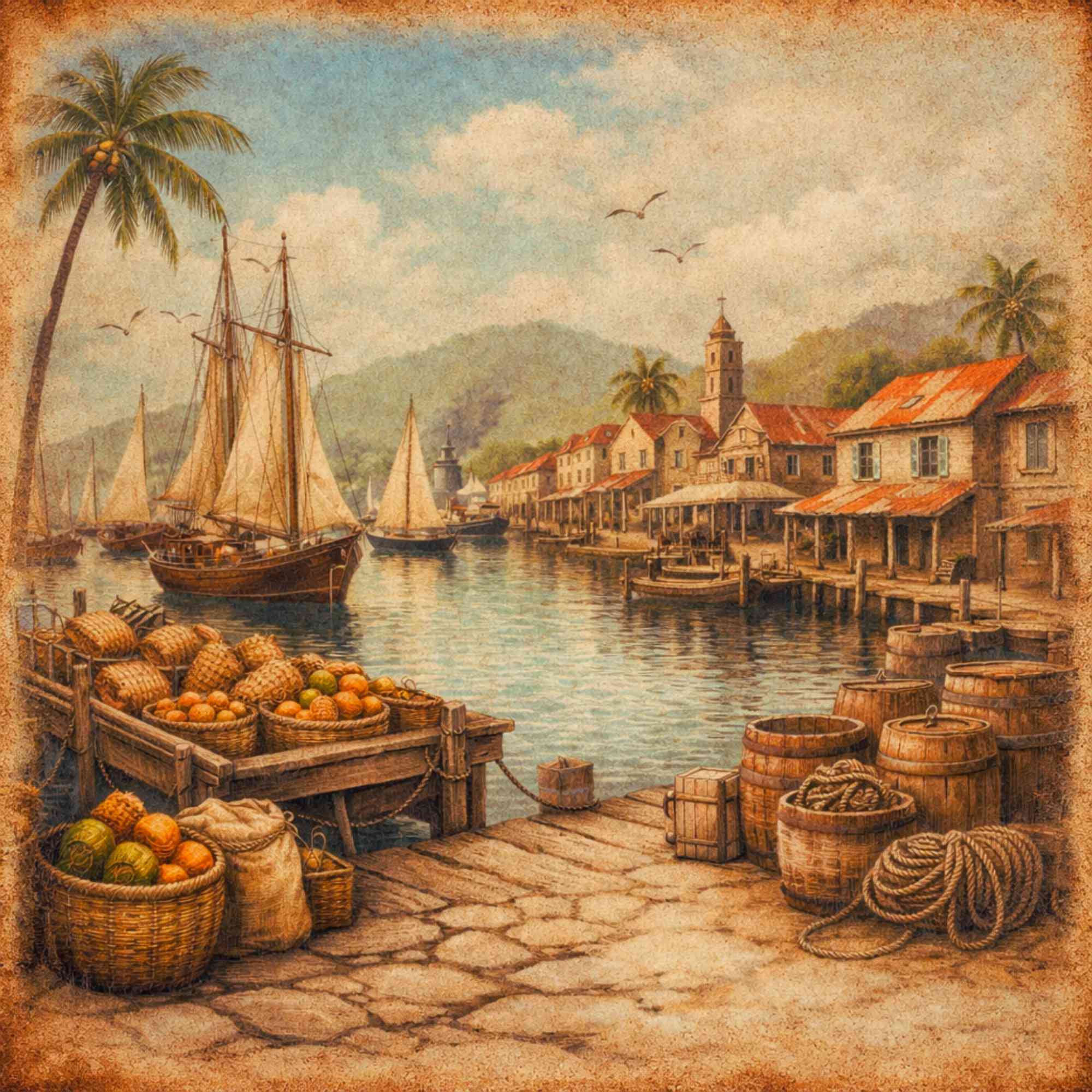 Kit Junk Journal Vintage Guadeloupe, 16 Papiers Numériques 12x12, Scrapbooking Tropical, Papeterie Artisanale, Téléchargement Instantané ZIP