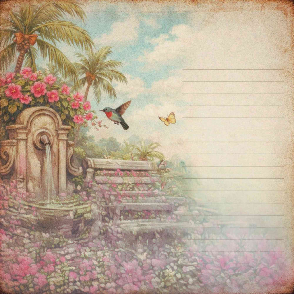 Kit Junk Journal Vintage Guadeloupe, 16 Papiers Numériques 12x12, Scrapbooking Tropical, Papeterie Artisanale, Téléchargement Instantané ZIP