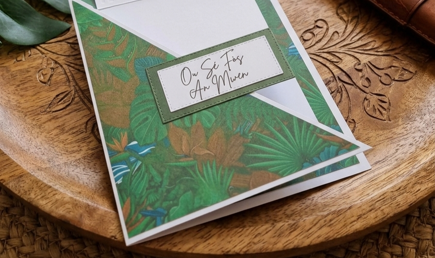 Carte 'Bon Fèt Papa Ou Sé Fòs An Mwen' — L'élégance du message vrai 🌿